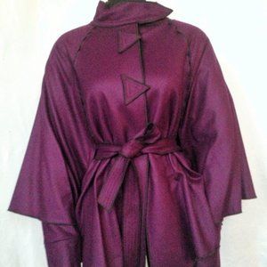 New! Cashmere Wool Couture Plum Jacket & Cape